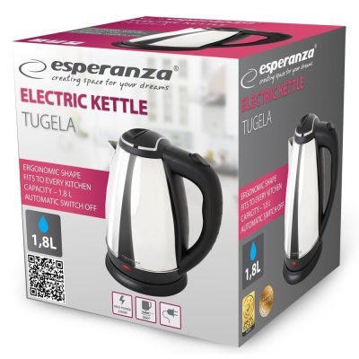 8. ESPERANZA Wasserkocher TUGELA 1,8 L Silber EKK104S