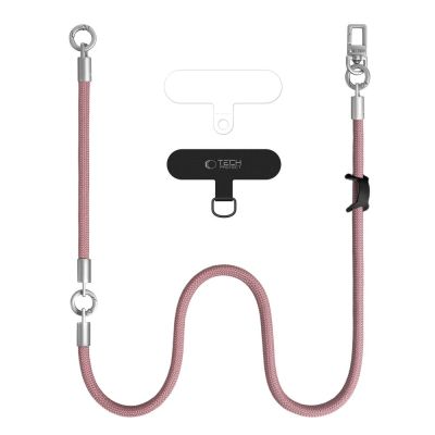 2. Tech-Protect C10S Crossbody-Handytasche (114 cm) + Handschlaufe (31 cm) – Pinkfarbenes Titan