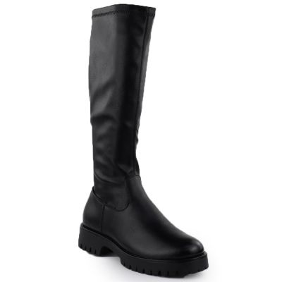 Damen-Plateau-Stiefel schwarz Potocki 25-12729