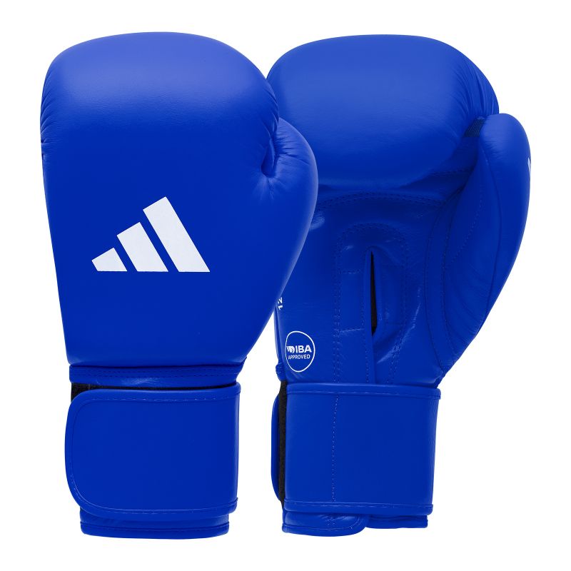 12. IBA-zugelassene blaue Adidas-Turnier-Boxhandschuhe