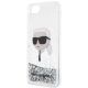 6. Karl Lagerfeld KLHCI8LNKHCH iPhone 7/8/ SE 2020/2022 Silber/Silber Hardcase Glitter Karl Head