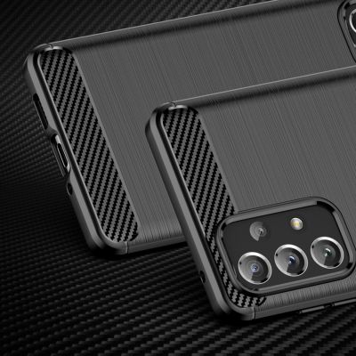 2. Carbon Case Flexible TPU-Hülle für Samsung Galaxy A73 schwarz