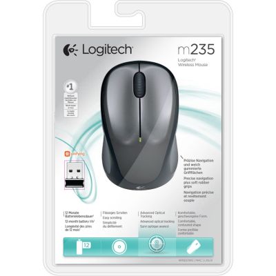 4. Logitech M235 Maus 910-002201 (optisch; 800 DPI; grau)