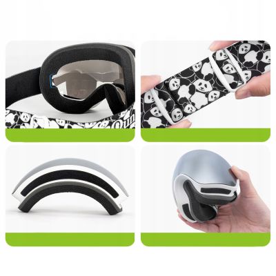 5. Qunature Panda Kinderskibrille - Schwarz/Weiß