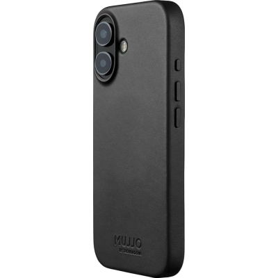Mujjo iPhone 17 Schwarze Lederhülle