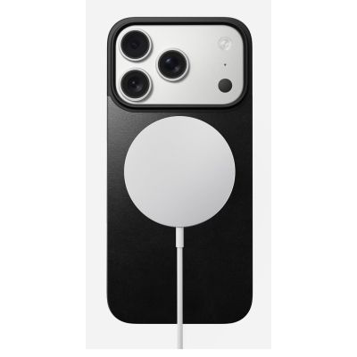 2. NOMAD Magnetische Lederrückseite - Magnetische Hülle für iPhone 18 Pro / 17 Pro, kompatibel mit MagSafe, Horween-Leder (schwarz)