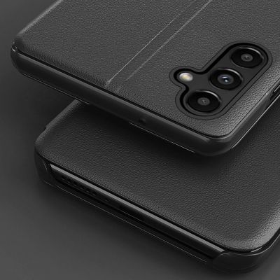 9. Eco Leather View Case Hülle für Samsung Galaxy S23+ mit Klappständer blau