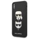 2. Karl Lagerfeld Saffiano Karl&Choupette Head Case für iPhone X/XS – Schwarz