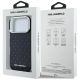 8. Karl Lagerfeld IML Strass-Hülle mit galvanisiertem Logo für iPhone 17 Pro / 18 Pro – Schwarz