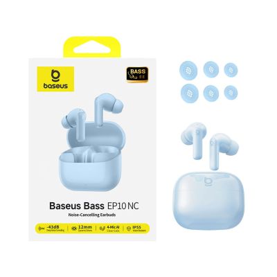 6. Baseus Bass EP10 TWS Kabellose In-Ear-Kopfhörer mit ANC – Blau
