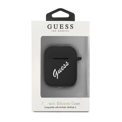 3. Guess GUACA2LSVSBW AirPods Cover schwarz/weiß Silikon Vintage