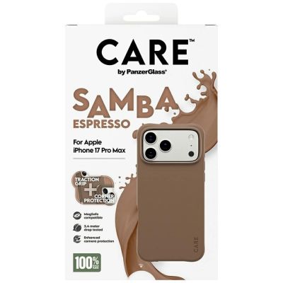 5. CARE by PanzerGlass Modisches Samba MagSafe Case für iPhone 17 Pro Max - Braun