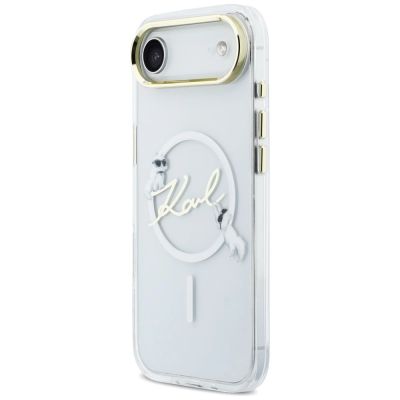 2. Karl Lagerfeld IML Choupettes Karl Script Logo MagSafe iPhone Air Hülle - Transparent