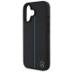 6. Mercedes MB Blue Line Leder-MagSafe-Hülle für iPhone 16 – Schwarz