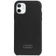 Audi Silikonhülle iPhone 11 / Xr 6,1" schwarz/schwarz Hardcase AU-LSRIP11-Q3/D1-BK
