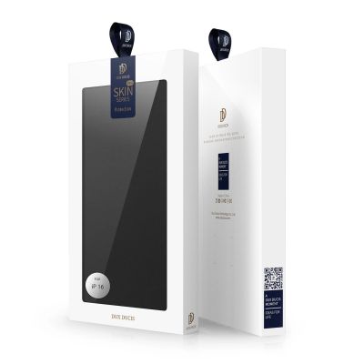7. Dux Ducis Skin Pro Hülle für iPhone 16 Plus mit Klappe und Kartenfach – Schwarz