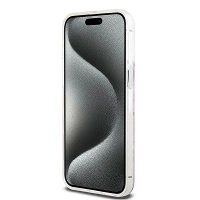 5. DKNY Liquid Glitter Multilogo Hülle für iPhone 15 Pro Max – Pink