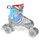 13. NH18192 4-in-1 GRAU-BLAU GRÖSSE L (39-43) ROLLSCHUHE MIT HOCKEY-ÄRMEL NILS EXTREME
