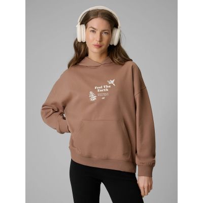 Lockerer Damen-Sweatshirt mit Kapuze 4F 4FRSS26TSWSF2836-83S
