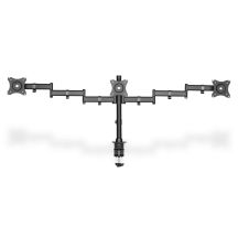 Dreifacher Tischständer (Klemme) 3xLCD max. 27" max. 8kg Neigung und Schwenkung 360° (PIVOT)