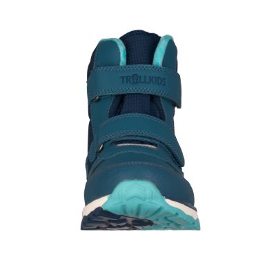 4. Trollkids Kinder Hafjell Winterstiefel wasserdichte Schneestiefel mit Klettverschluss blau (264-102)