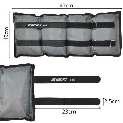 8. ENERO FIT GRAUES GELENKGEWICHT 12KG (2x6KG)