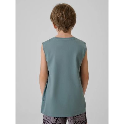 2. Ärmelloses Jungen-T-Shirt mit Aufdruck, Größe 4F 4FJRSS26TSLEM354-46S
