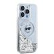 4. Karl Lagerfeld Liquid Glitter Choupette Head MagSafe-Hülle für iPhone 15 Pro Max – transparent