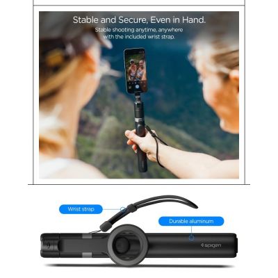 13. Spigen S582W Bluetooth-Selfie-Stick – Schwarz