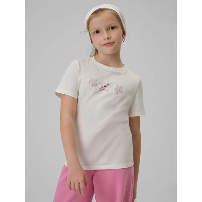 Mädchen-T-Shirt mit Aufdruck, regulär, Größe 4F 4FJRSS26TTSHF3455-11S