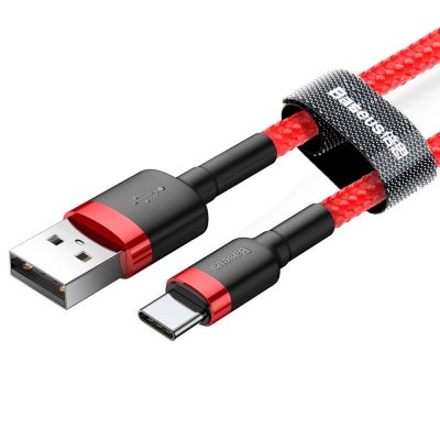 3. Baseus Cafule USB-A / USB-C QC 3.0 3A Kabel 1 m - Rot