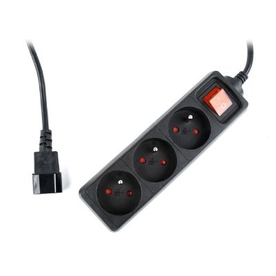 4. ENERGENIE EG-PSU3F-01 Steckdosenleiste (3 x Typ E; 10 A; 0,6 m; schwarz)