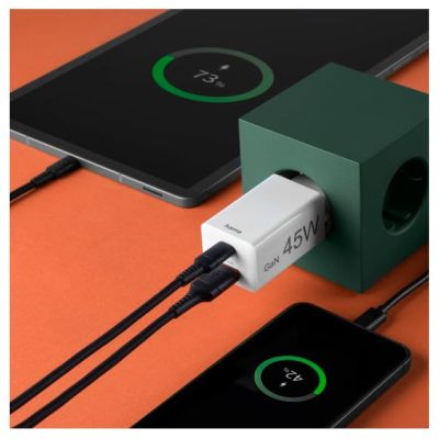 11. Hama 00201993 Handy-Ladegerät für Mobiltelefone, Laptops, Smartphones und Tablets, Weiß, Wechselstrom-Schnellladefunktion, intern
