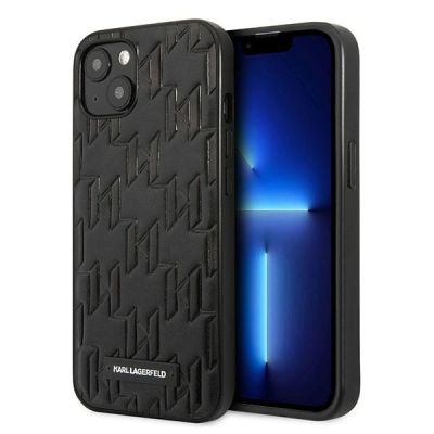 8. Karl Lagerfeld KLHCP13SMNMP1K iPhone 13 mini 5,4" Hardcase schwarz / schwarzes Monogram Plaque