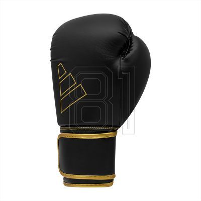 12. adidas HYBRID 80 ADIH80 boxing gloves black gold