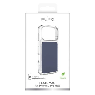 2. Puro Plate Mag Case für iPhone 17 Pro Max, kompatibel mit MagSafe – Blau