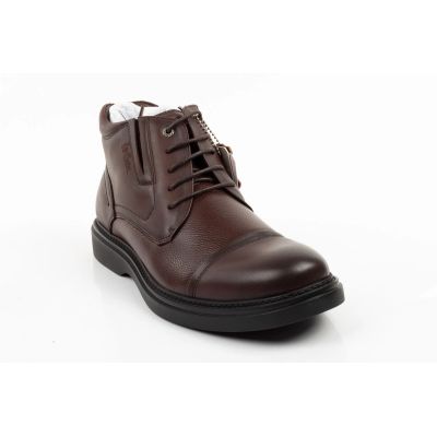 2. Lee Cooper Herrenschuhe, elegante braune Leder-Stiefeletten mit Isolierung