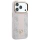 4. Guess 4G MagSafe-Hülle mit runden und klassischen Stripe-Logos für iPhone 17 Pro / 18 Pro – Pink