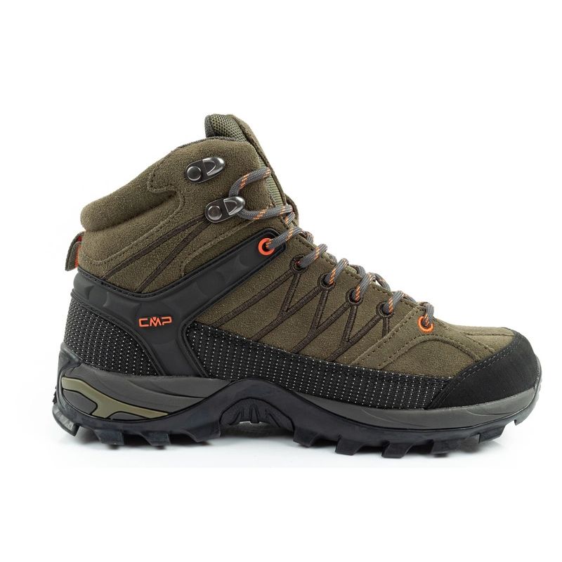 4. CMP Rigel Herren Trekkingschuhe Leder strapazierfähig wasserdicht knöchelhoch oliv