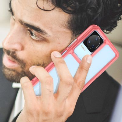 7. Weltraumhülle Xiaomi Poco F4 5G Hülle mit flexiblem Rahmen rot