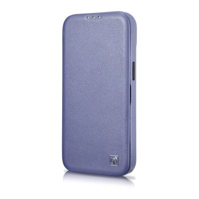 7. iCarer CE Premium Leather Folio Case iPhone 14 Pro Magnetic Flip Leather Folio Case MagSafe Light Purple (WMI14220714-LP)