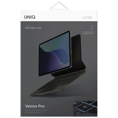 7. Uniq Venno Pro Magnetische Smart-Hülle mit Tastatur für iPad Pro 11" (2024/2025) – Schwarz