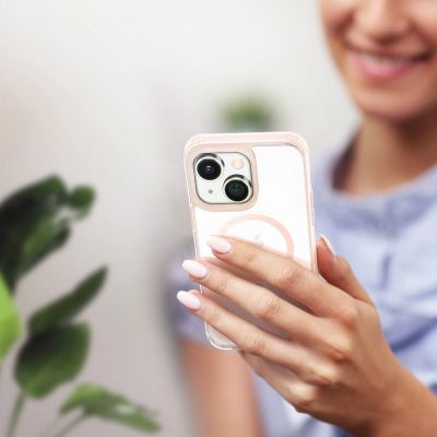 6. Dux Ducis Clin2 Hülle für iPhone 14 Plus magnetische MagSafe Hülle rosa