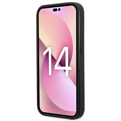5. Karl Lagerfeld Saffiano Choupette Head Patch Hülle für iPhone 14 Pro - Silber