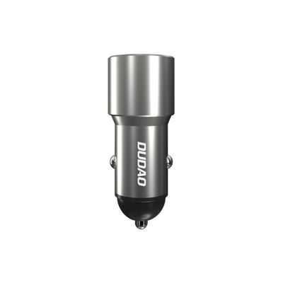 4. Dudao USB / USB Autoladegerät Typ C Power Delivery Schnellladung 22,5 W Grau (R4PQ)