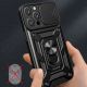 5. Hybrid Armor Camshield Panzerhülle für iPhone 16 Pro Max mit Kameraabdeckung und Ständer – Schwarz