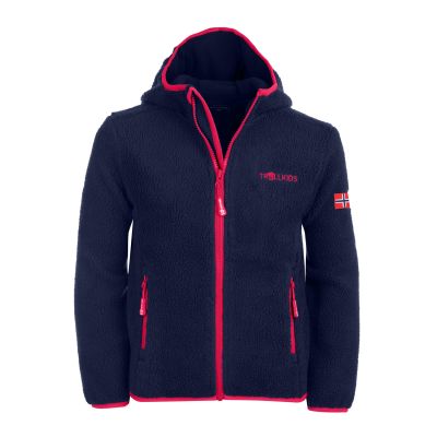 Trollkids Mädchen Mandal Jacke mit Kapuze für Mädchen Marineblau (358-114)