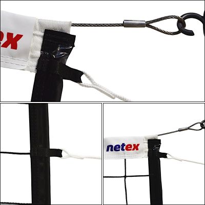 9. Professionelles Volleyballnetz mit Antennen, schwarz IV mlw NETEX