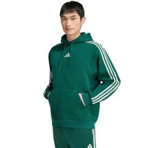 Herren-Sweatshirt adidas Essentials 3-Stripes Fleece Hoodie grün KZ1413