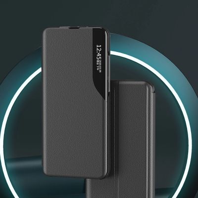 2. Eco Leather View Case Hülle für Samsung Galaxy S23+ mit Klappständer blau